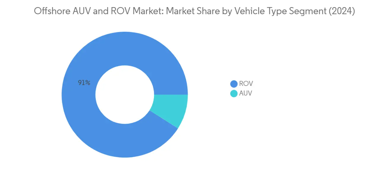 Market Analysis of Offshore AUV And ROV Market: Chart for Vehicle Type